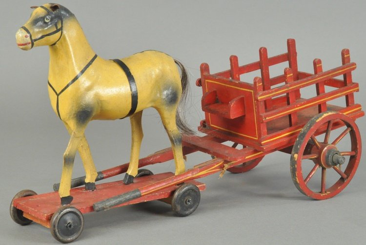 RED TWO WHEEL PONY CART (1 of 2)