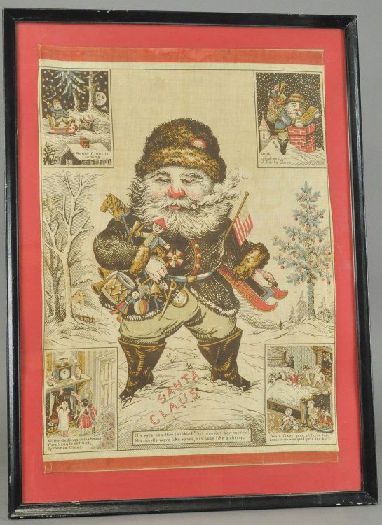 NICELY FRAMED PRINT OF NAST SANTA CLAUS (1 of 3)
