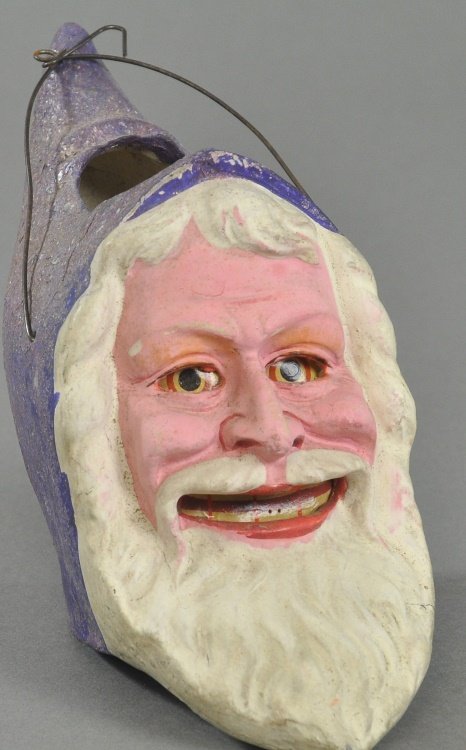 EXCEPTIONAL SANTA CLAUS FACE LANTERN (1 of 2)