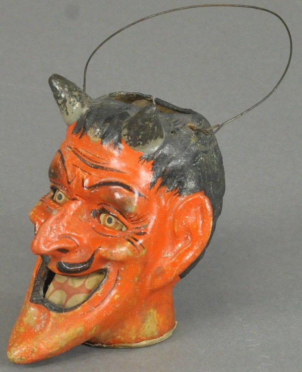 EARLY PAPER MACHE DEVIL LANTERN (1 of 2)