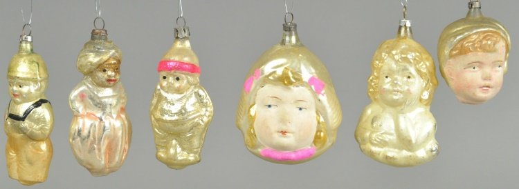SIX BLOWN GLASS ORNAMENTS (1 of 1)