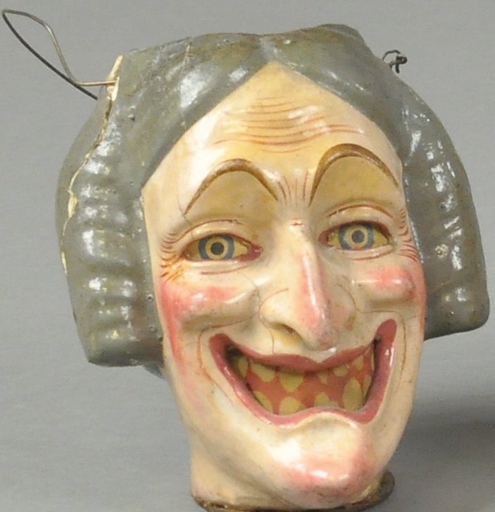 HEAVY PAPER MACHE GERMAN WITCH LANTERN (1 of 3)