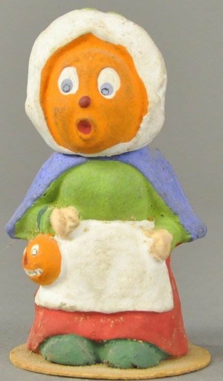 EARLY GERMAN TRICK OR TREATER CANDY CONTAINER (1 of 3)