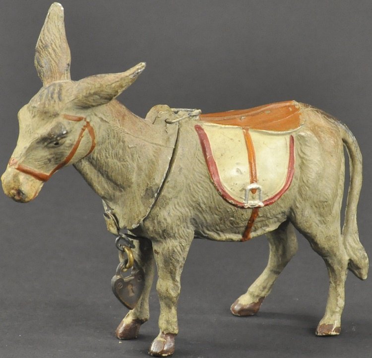 DONKEY SOUVENIR SPELTER STILL BANK (1 of 2)