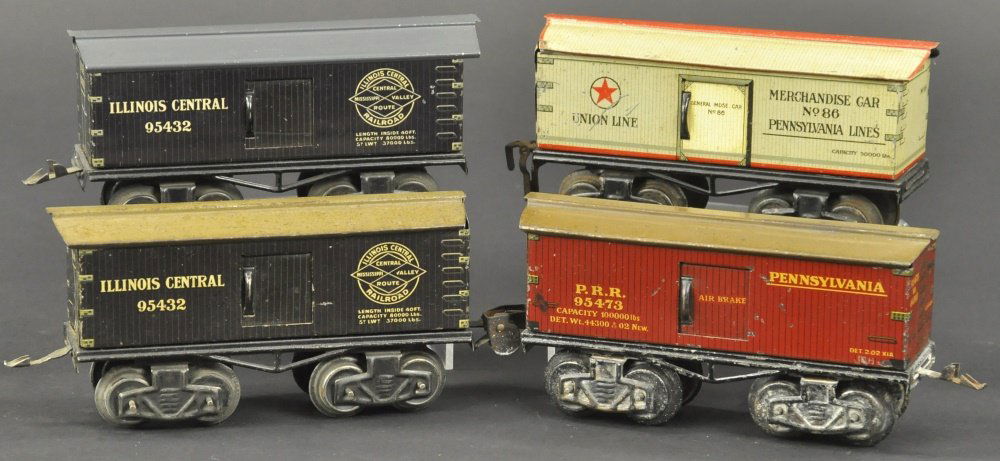 LOT OF FOUR FANDOR TRAIN CARS (1 of 2)