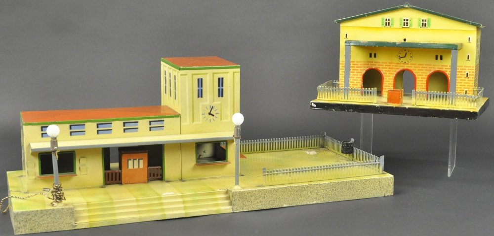 LOT OF TWO KIBRI STATIONS, ONE w/CLOCK TOWER (1 of 2)