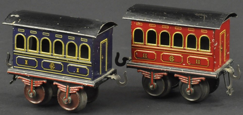 LOT OF TWO BING LITHO PASSENGER CARS (1 of 2)