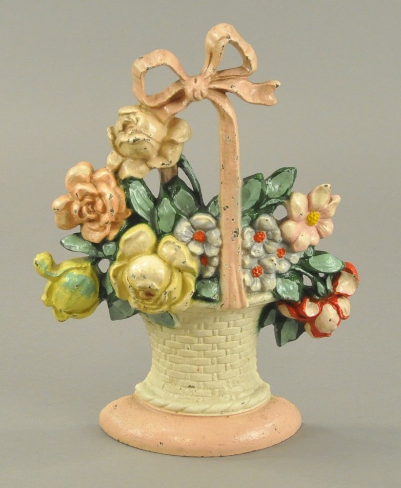 ROSES w/MIXED FLOWER BASKET DOORSTOP (1 of 2)