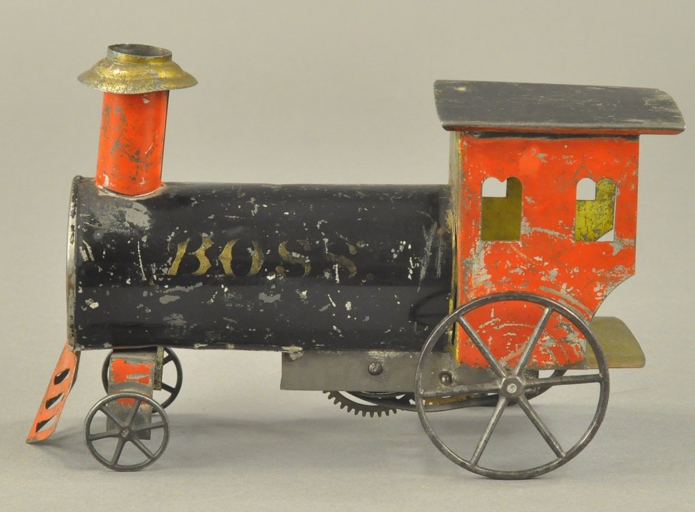 IVES TIN CLOCKWORK LOCOMOTIVE (1 of 2)
