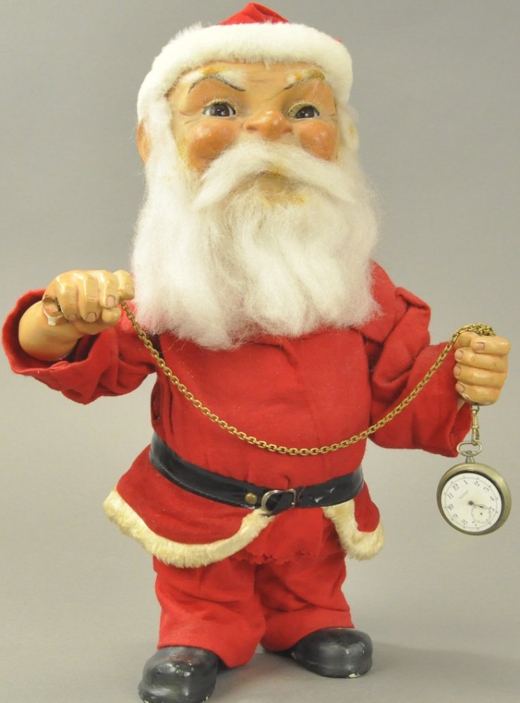 LARGE NODDING SANTA w/POCKET WATCH (1 of 2)