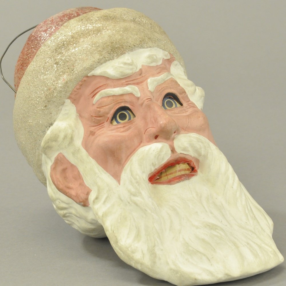 EXCEPTIONAL SANTA CLAUS FACE LANTERN (1 of 2)