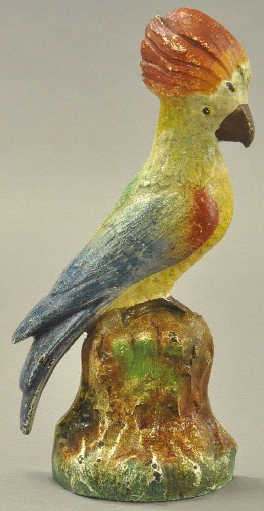 COCKATOO ON TREE STUMP DOORSTOP (1 of 2)