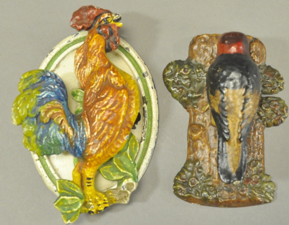 ROOSTER & WOODPECKER DOOR KNOCKERS (1 of 2)