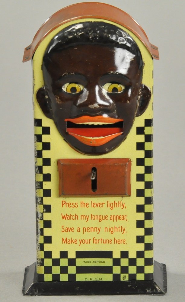 MINSTREL WITH VERSE MECHANICAL BANK (1 of 3)