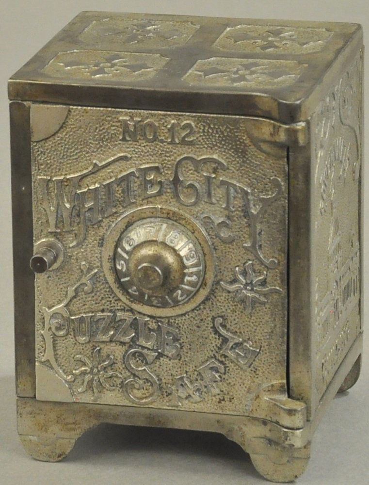 LARGE WHITE CITY SAFE STILL BANK (1 of 2)