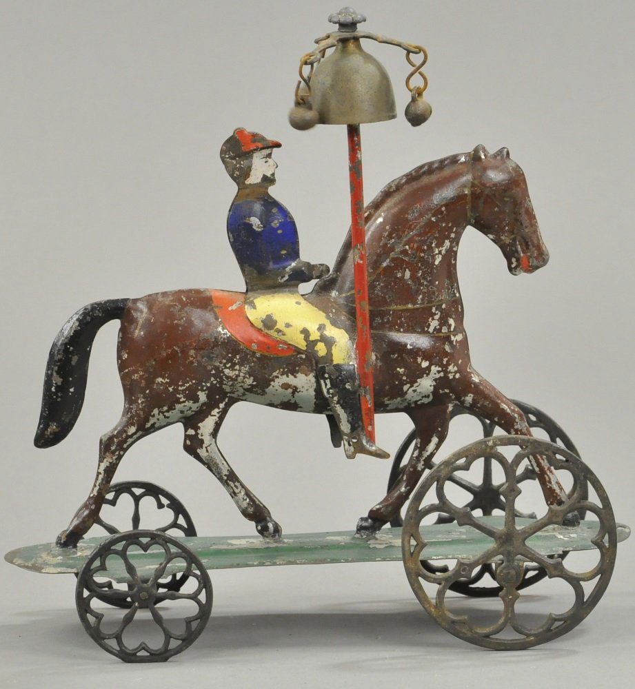 ALTHOF BERGMANN HORSE WITH RIDER BELL TOY (1 of 2)