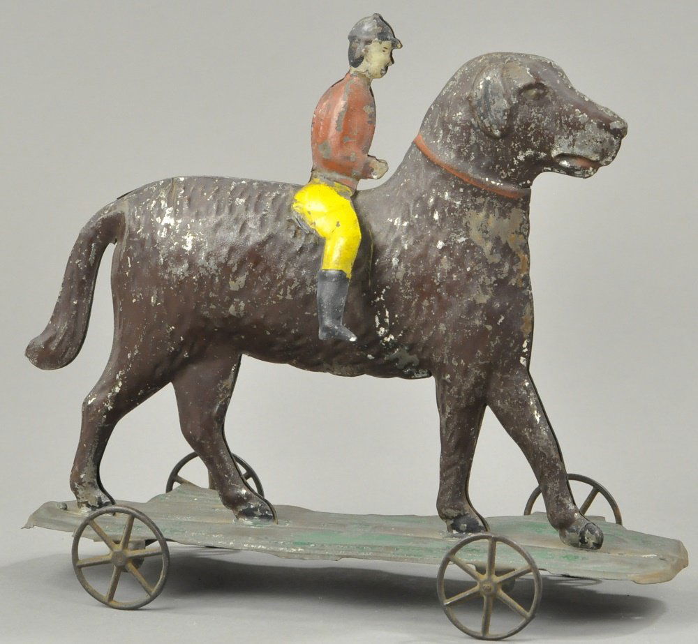 JOCKEY ON DOG PLATFORM TOY (1 of 2)