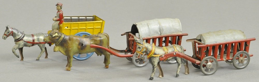 LOT OF THREE ANIMAL CART PENNY TOYS (1 of 2)