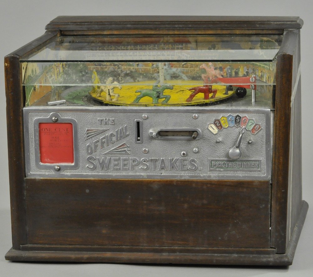 THE ORIGINAL SWEEPSTAKES HORSE RACE MACHINE (1 of 4)