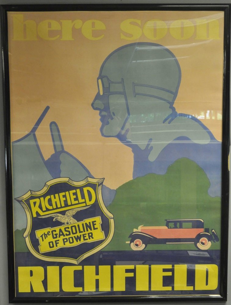 LARGE HEAVY PAPER POSTER FOR RICHFIELD GASOLINE (1 of 1)