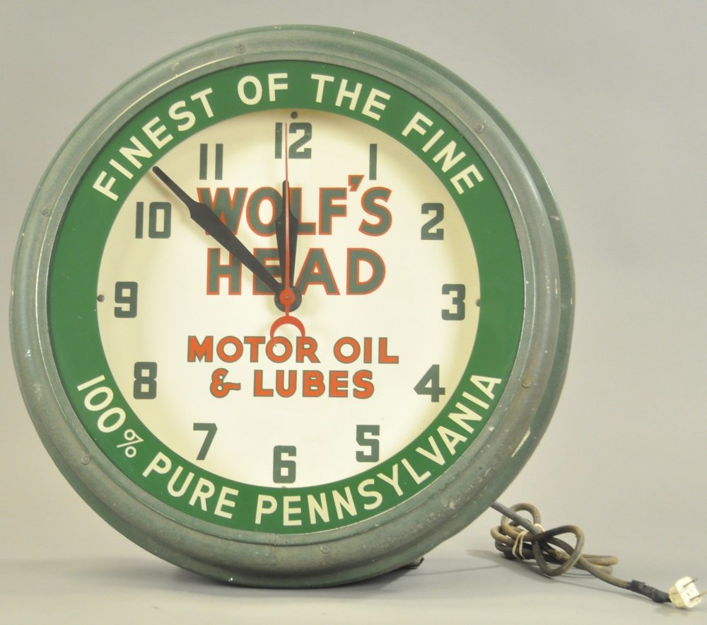 WOLF'S HEAD NEON CLOCK (1 of 1)