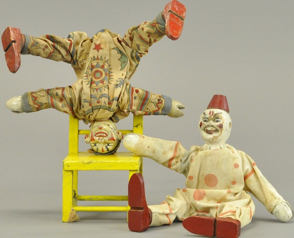 LOT OF TWO SCHOENHUT CLOWNS (1 of 2)