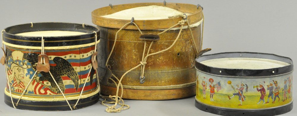 THREE TOY DRUMS (1 of 3)