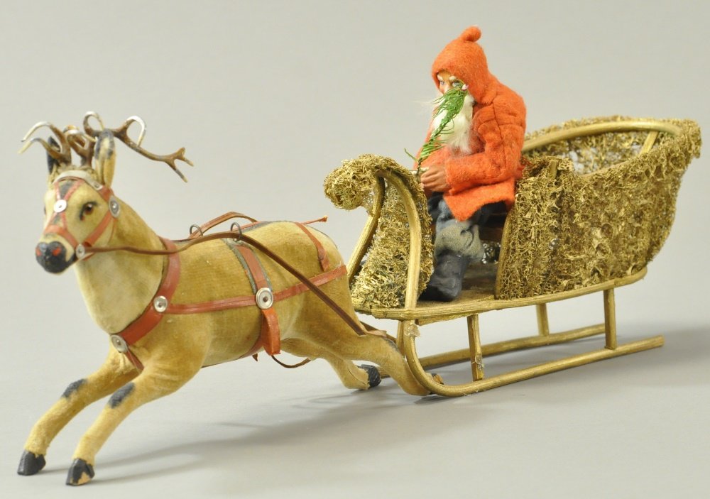 SANTA PULLED BY REINDEER CANDY CONTAINER (1 of 2)