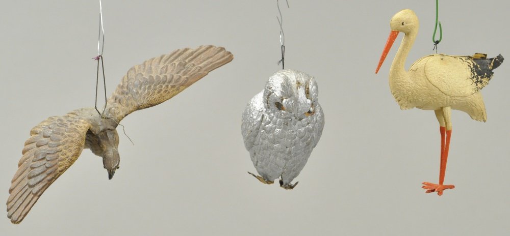 THREE GERMAN DRESDEN ORNAMENTS (1 of 2)