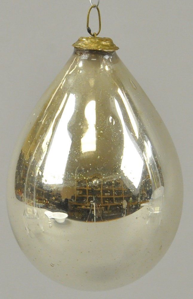 RARE SILVER GERMAN TEARDROP KUGEL (1 of 1)