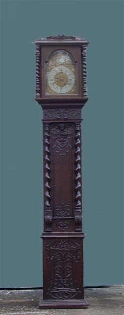 Large Early Carved Italian Grandfather Clock
