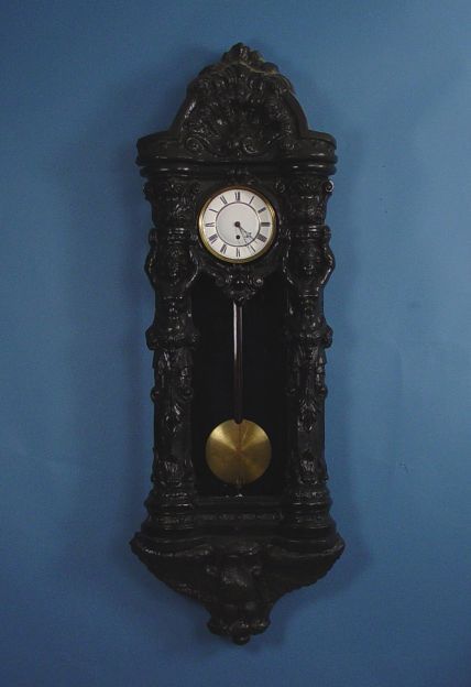 Paper Mache Figural Vienna Wall Clock