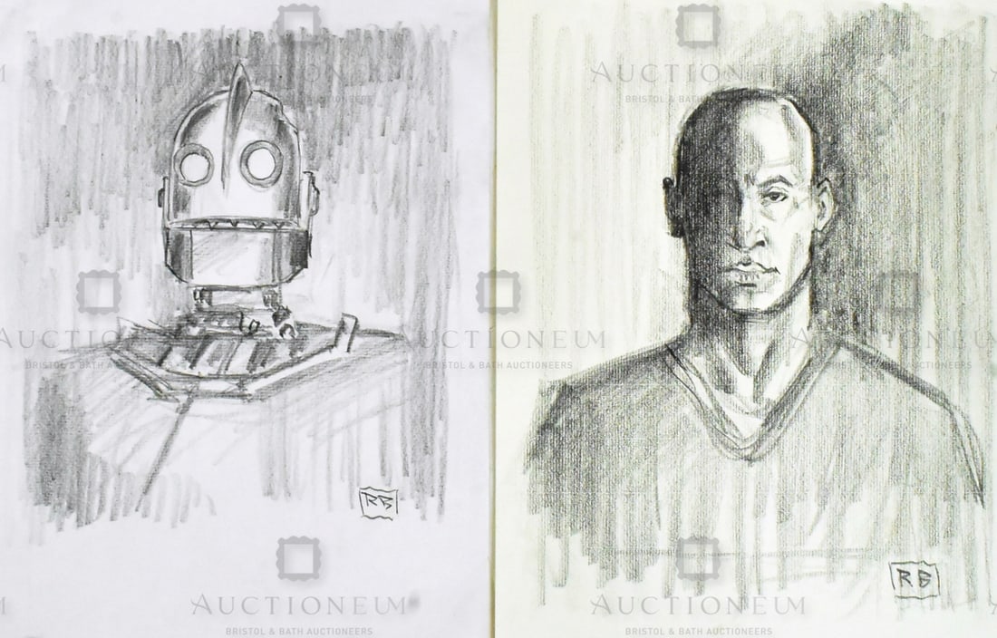 THE IRON GIANT - DRAWINGS BY RICHARD BAZLEY (1 of 4)