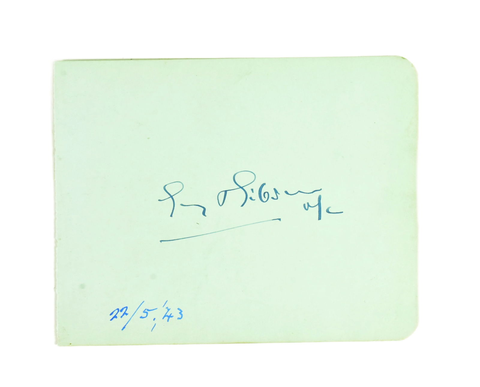 GUY GIBSON (1918-1944) - AUTOGRAPH ON ALBUM PAGE 1943 (1 of 4)