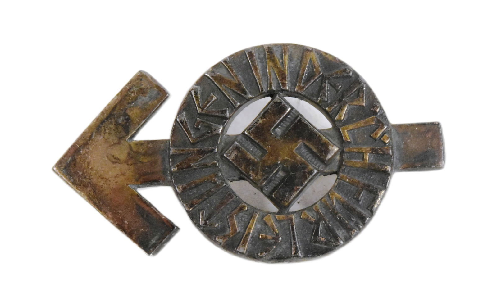 WWII SECOND WORLD WAR HITLER YOUTH PROFICIENCY BADGE: A WWII Second World War Third Reich Nazi German Hitler Youth Proficiency badge. Marked to verso 114452 RZM M 1/63. Due to the nature of some items, buyers are reminded for the need to satisfy themsel