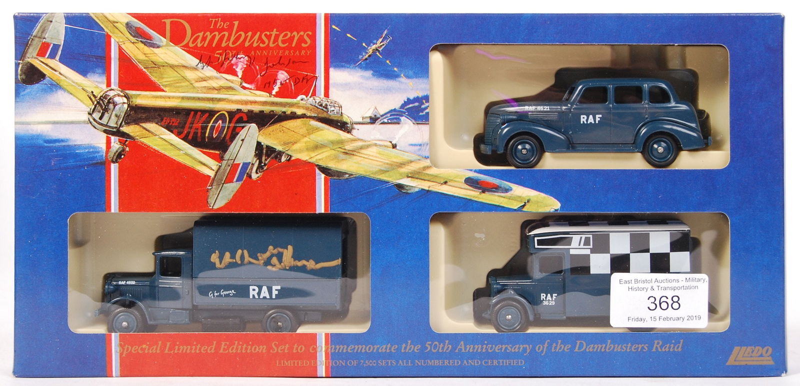 DAMBUSTERS - GEORGE 'JOHNNY JOHNSON' SIGNED DIECAST MODEL SET (1 of 3)