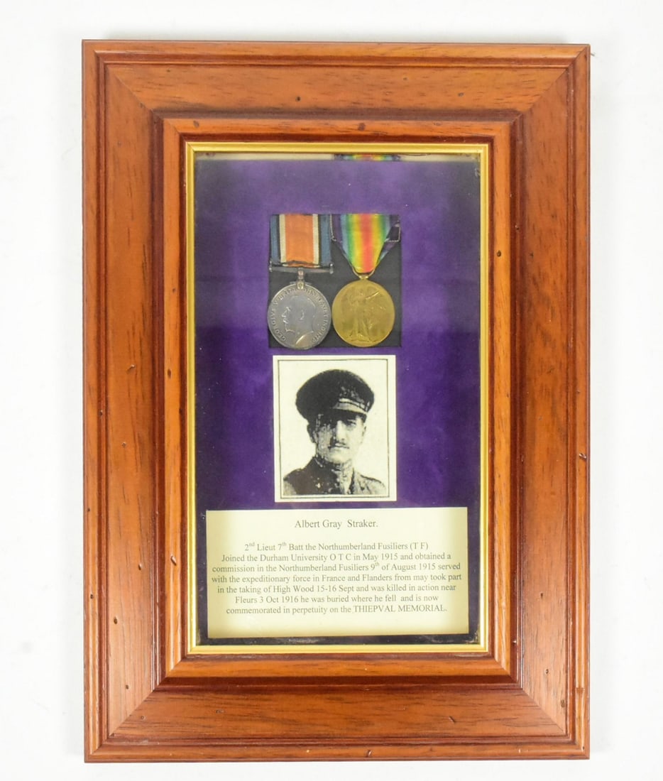 WWI MEDALS - SECOND LIEUTENANT IN THE NORTHUMBERLAND FUSILIERS (1 of 6)