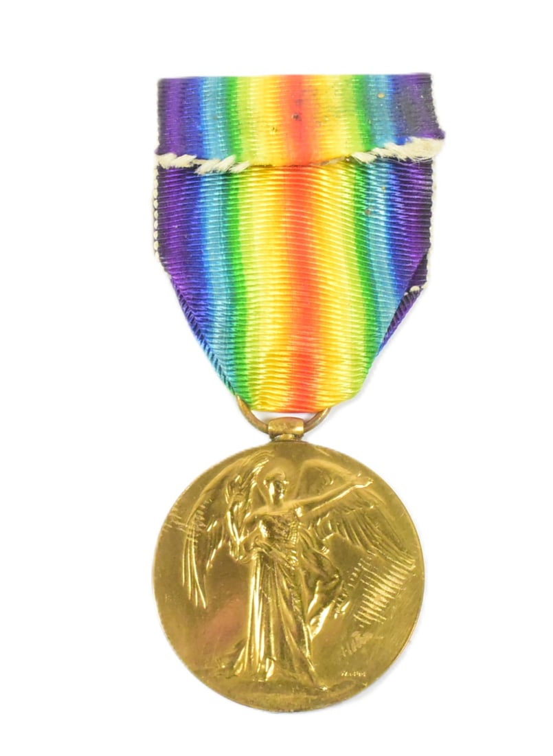 WWI MEDAL - SECOND LIEUTENANT IN THE EAST LANCASHIRE REGIMENT: WWI Medal - Victory Medal issued to Second Lieutenant Francis Percival Herbert Butcher of the 1st Battalion, East Lancashire Regiment. Died 30th August 1916, killed by a sniper whilst patrolling his t