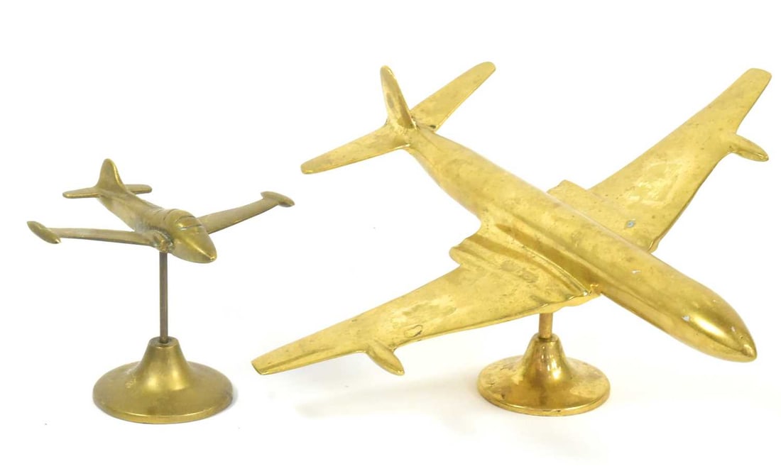 TWO BRASS MODEL AIRCRAFTS (1 of 5)