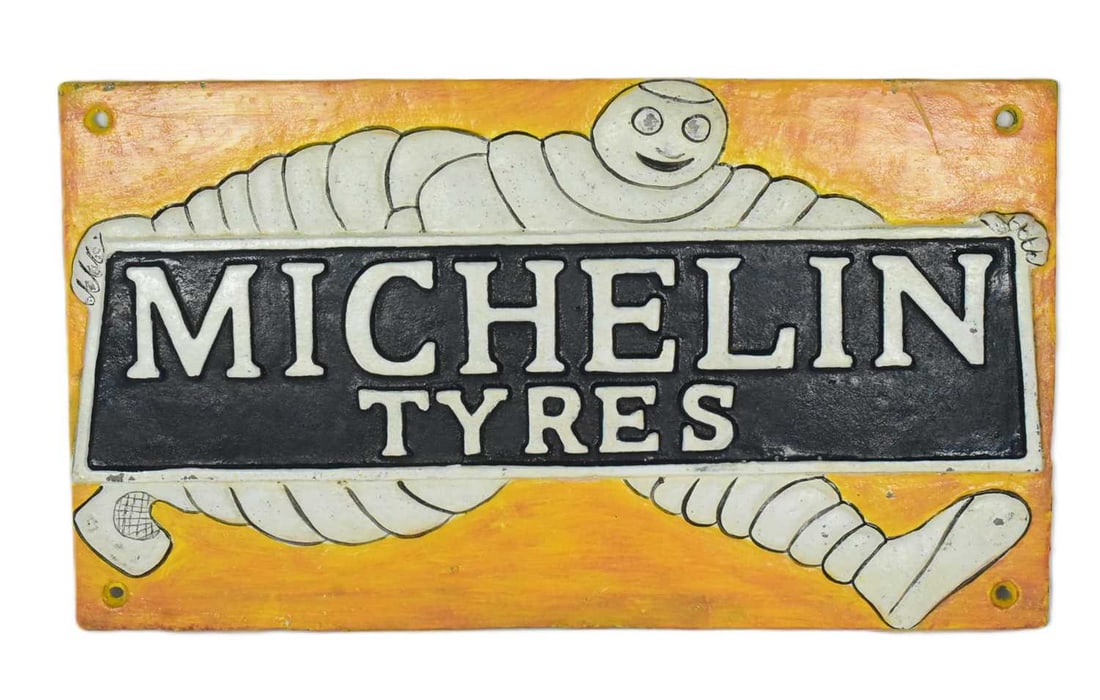 VINTAGE CAST IRON MICHELIN TYRE SIGN (1 of 4)
