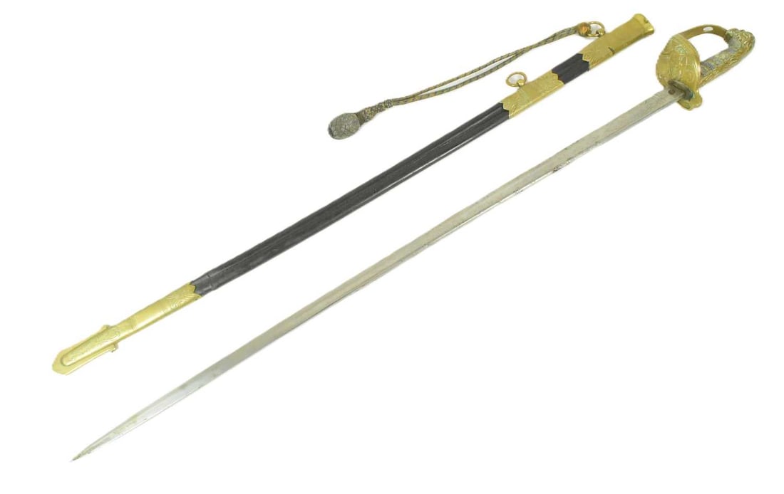 19TH CENTURY BRITISH COLONIAL 1827 PATTERN NAVAL SWORD (1 of 9)