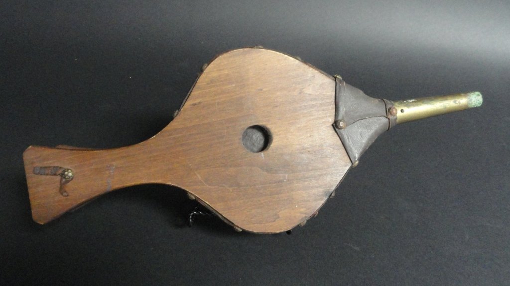 19th Century Bellows: Supple Leather Still Works 15" long.