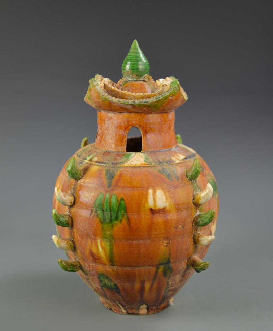 Chinese Sancai Vase (1 of 4)