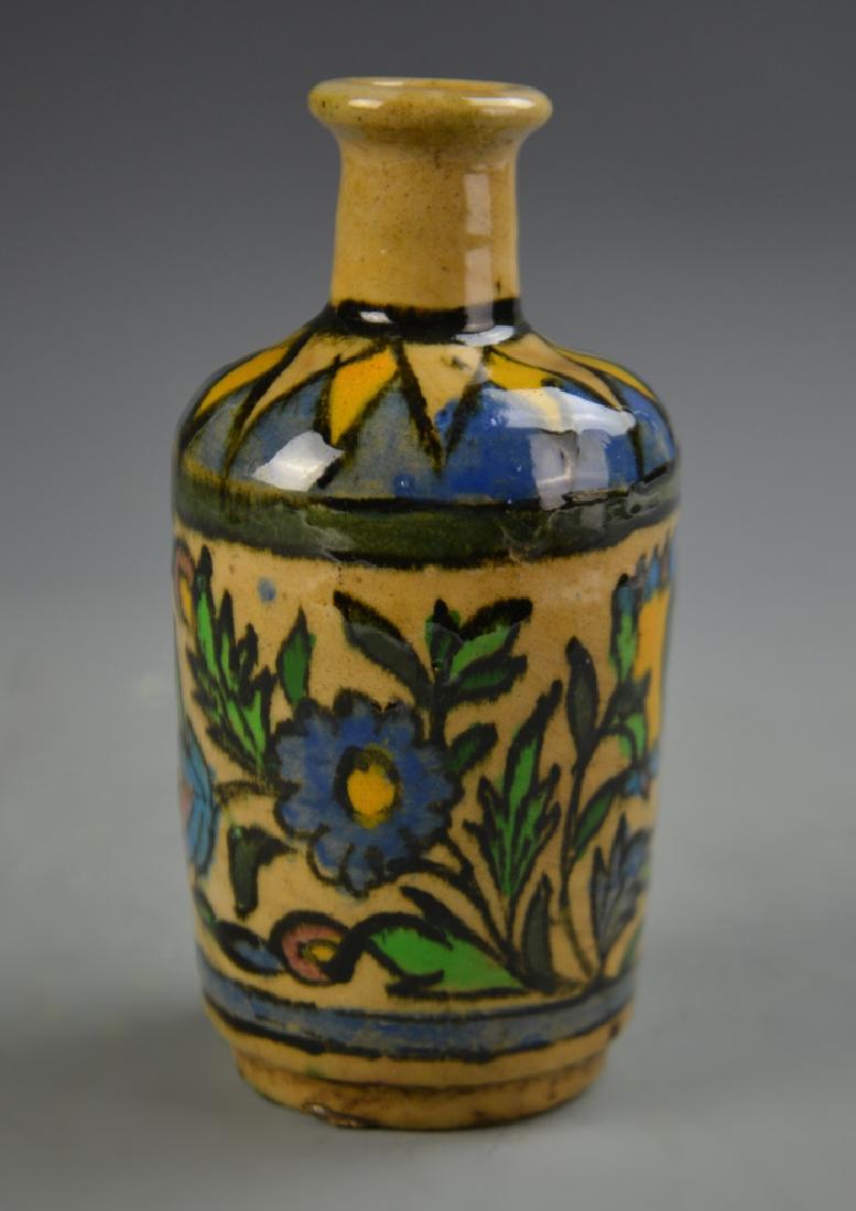 Persian Color Vase: Persian antique color vase. Height 6 1/2 in.