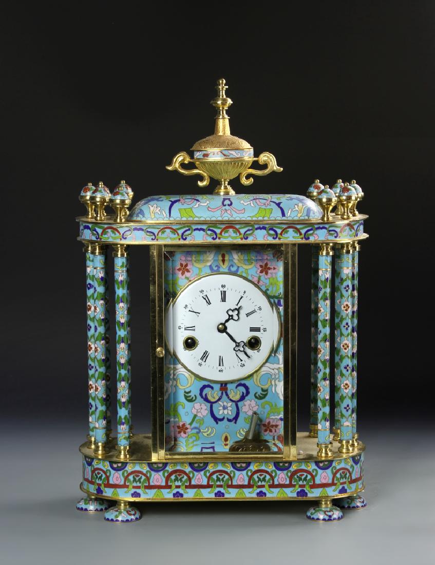 Chinese Cloisonne Table Clock (1 of 7)