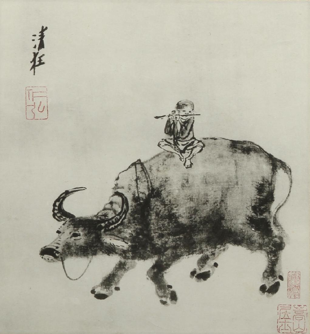 Chinese Scroll Painting, Boy and a Cow (1 of 1)
