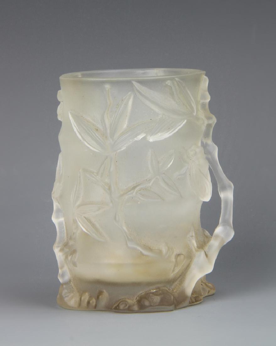 Chinese Carved Crystal Brush Pot (1 of 4)