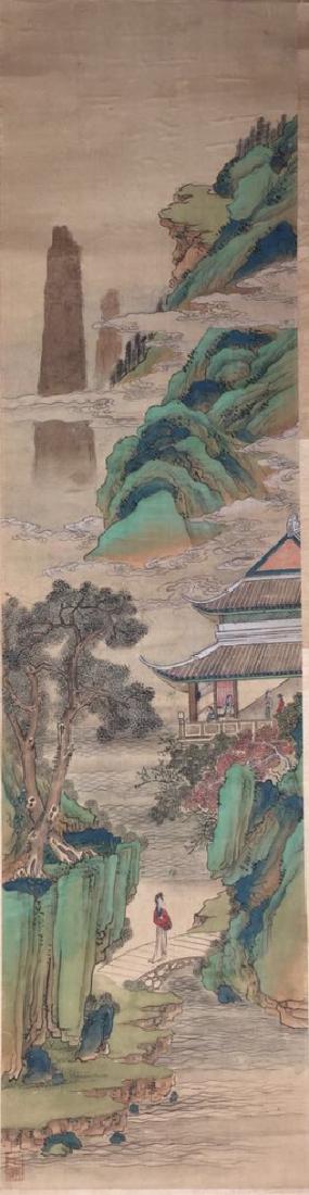 Chinese Scroll Painting Of landscape (1 of 6)