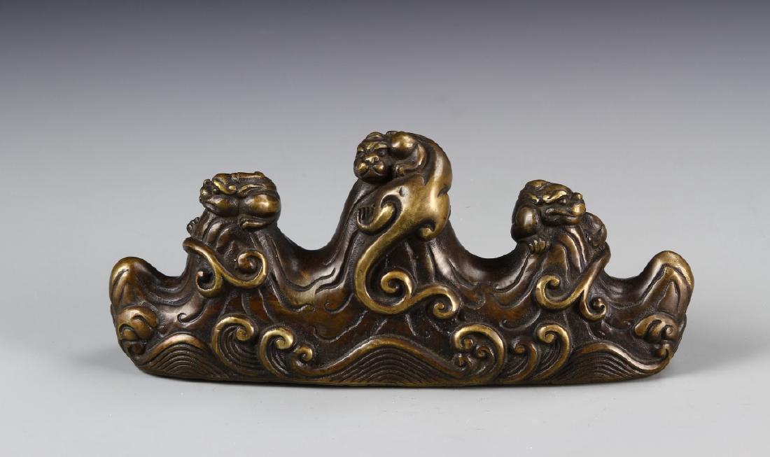 Chinese Brass Brush Rest (1 of 4)