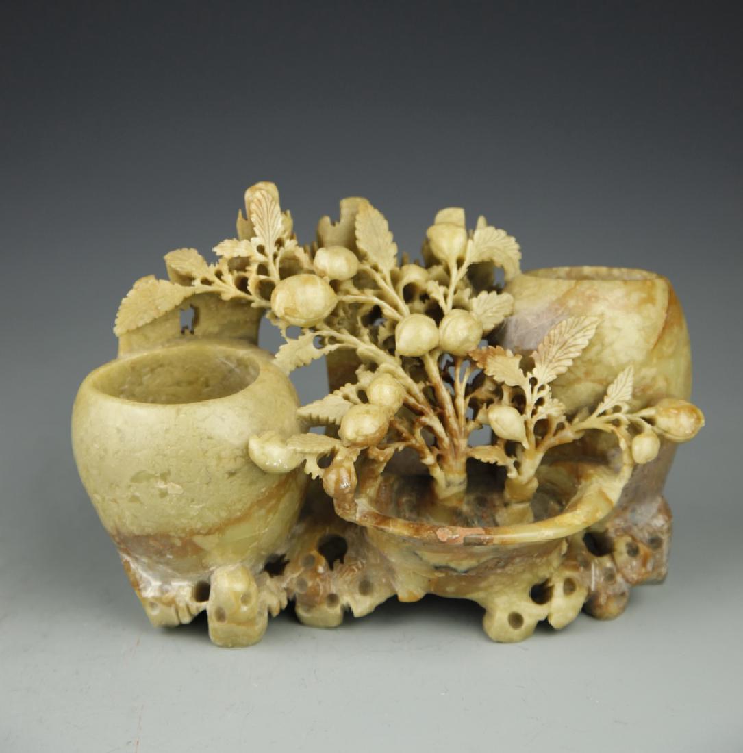 Chinese Shoushan Stone Brush Pot (1 of 5)